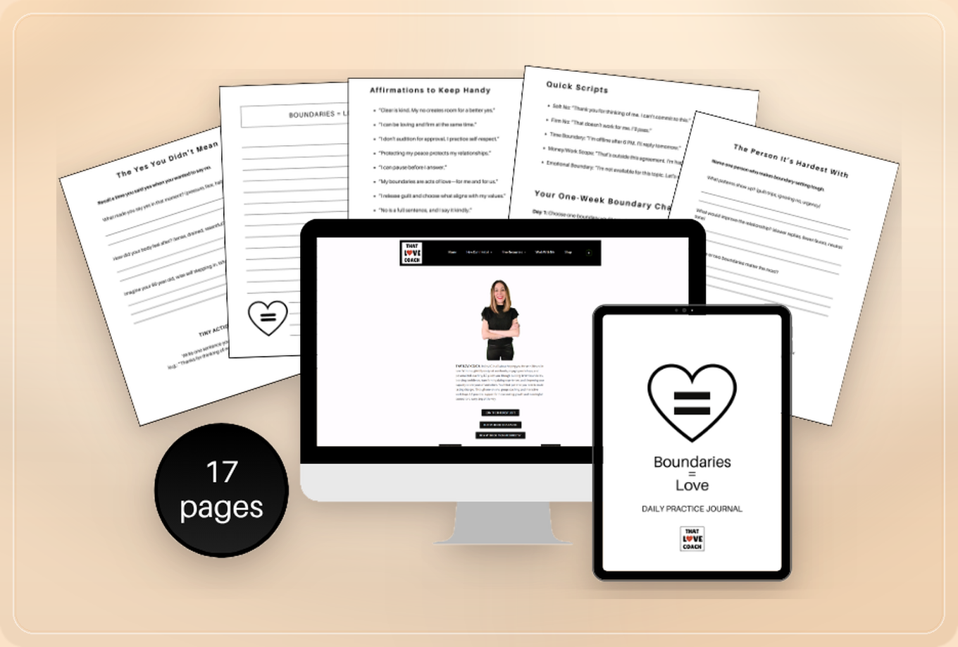 Boundaries = Love Daily Journal product preview