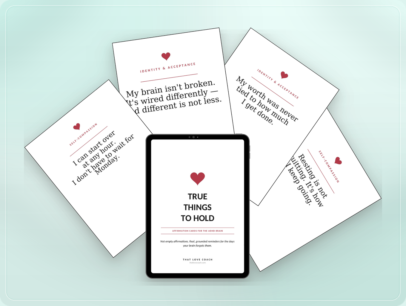 True Things to Hold affirmation cards product preview