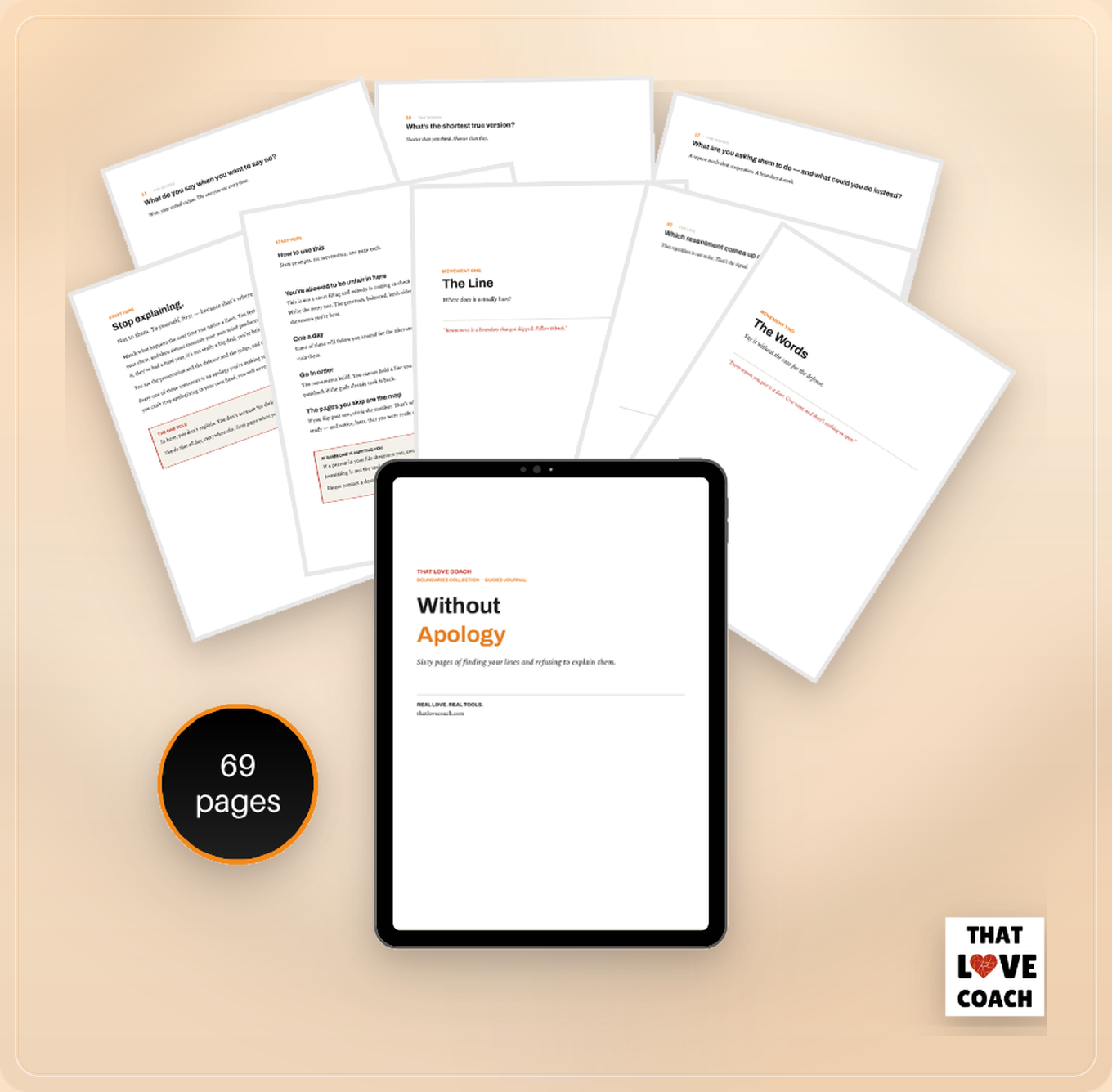 Without Apology journal product preview